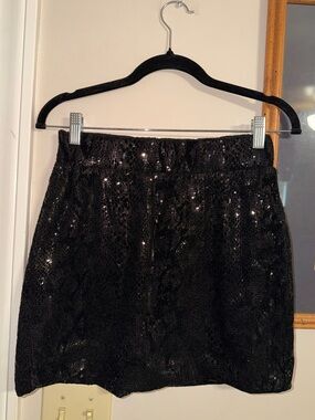 NWT Cato Black Sequin Mini Skirt - Women